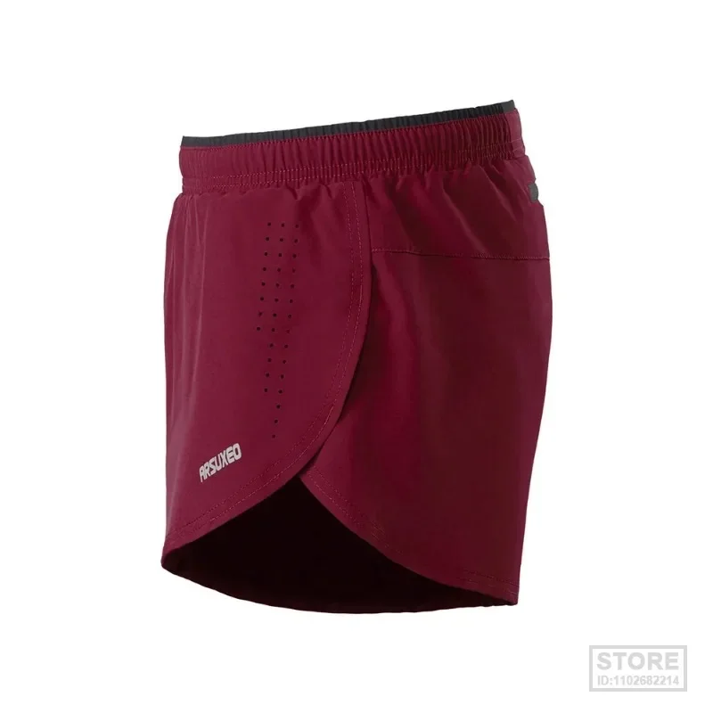 Мужские шорты для бега ARSUXEO 2 в 1, тренировочные 3-дюймовые двухслойные плавки для спортзала, спортивные штаны для бега, быстросохнущие с карманами - 1