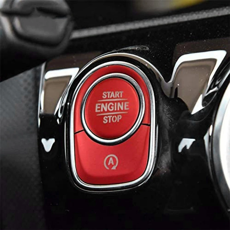 Кнопки автоматического запуска и остановки двигателя, наклейки на крышки для Mercedes Benz A Class W177 GLE W167 GLB - 1