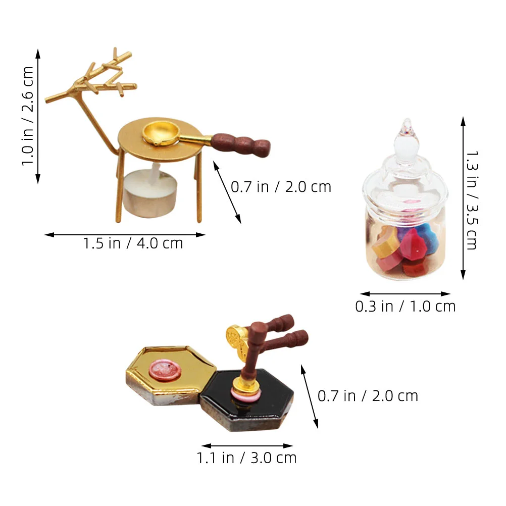 1 набор миниатюрных украшений для дома, мини-грелка для плавления воска, Макет декора дома - 1