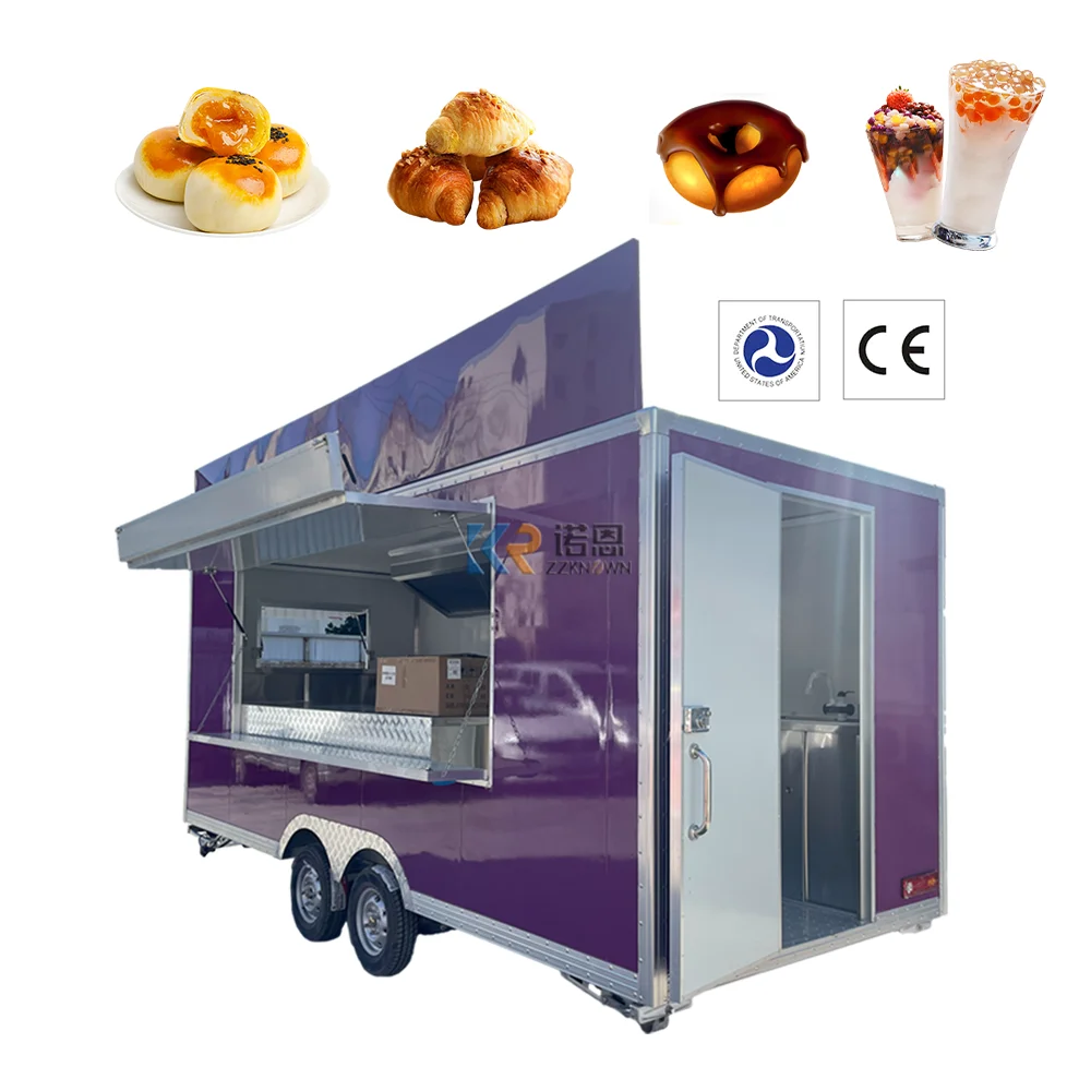 2023 Новый грузовик для закусок для бизнеса, Блинчики, Полностью оборудованный грузовик для быстрого питания с мороженым и кофе - 1
