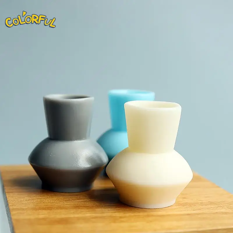 1 шт. Миниатюрная простая мини-ваза для крема, аксессуары для кукольного домика, модель мини-цветочной композиции в масштабе 1:12 - 1