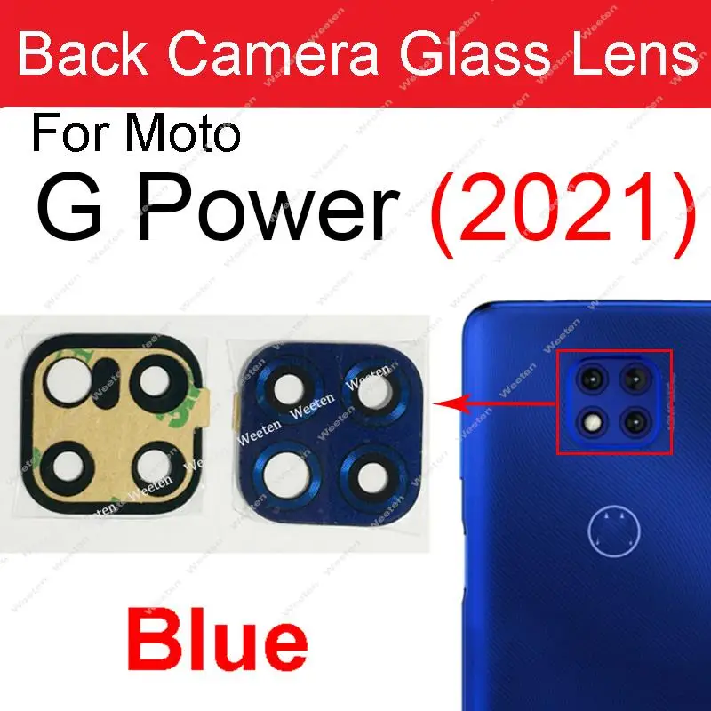 Стеклянная рамка объектива задней камеры для Motorola Moto G Power (2021), Держатель крышки объектива задней камеры, Запасные части - 1