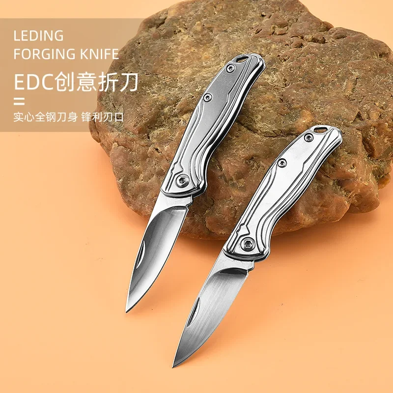Креативный брелок EDC-нож, титановый нож, походный складной нож для самообороны из цельнометаллической стали высокой твердости - 1