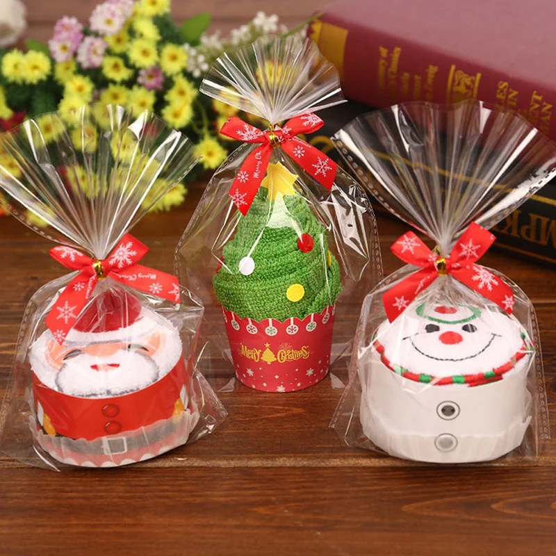Рождественское Креативное Полотенце Для Торта, Подарочная Мочалка, Кухонное Полотенце, Рождественские Милые Подарки Для Полотенец Navidad Envio Gratis Weihnachten - 1