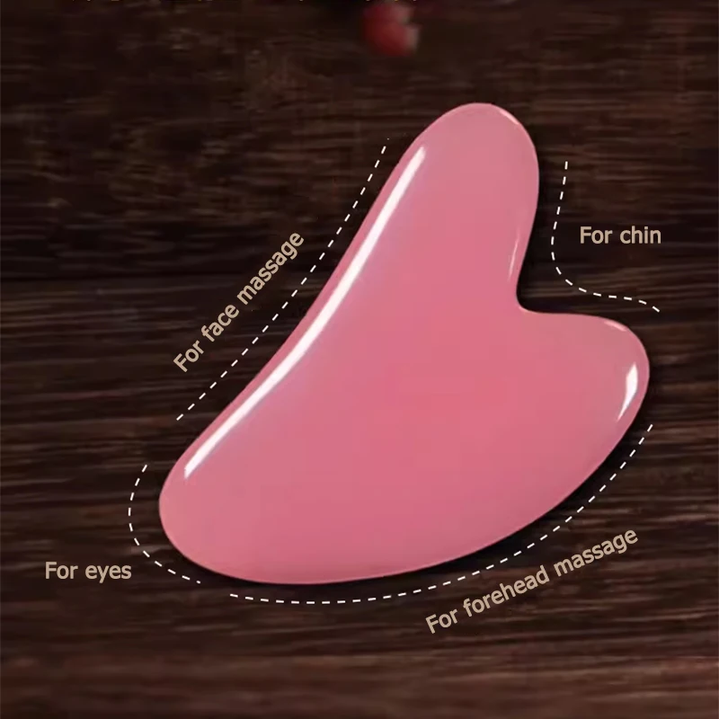 СПА-массаж в форме сердца Розовое средство для очищения Гуа-Ша в форме Любви для лица, глаз, шеи, тела, предотвращает Расслабление морщин - 1