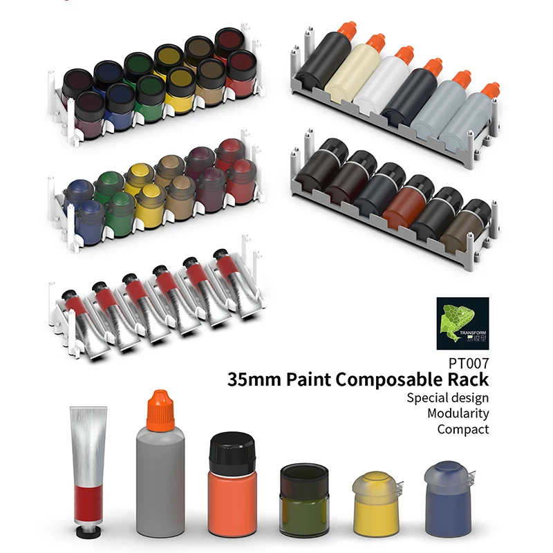 Модельная стойка для нанесения краски Ящик для хранения Комбинируемая комбинация без стойки для 35 мм краски - 1