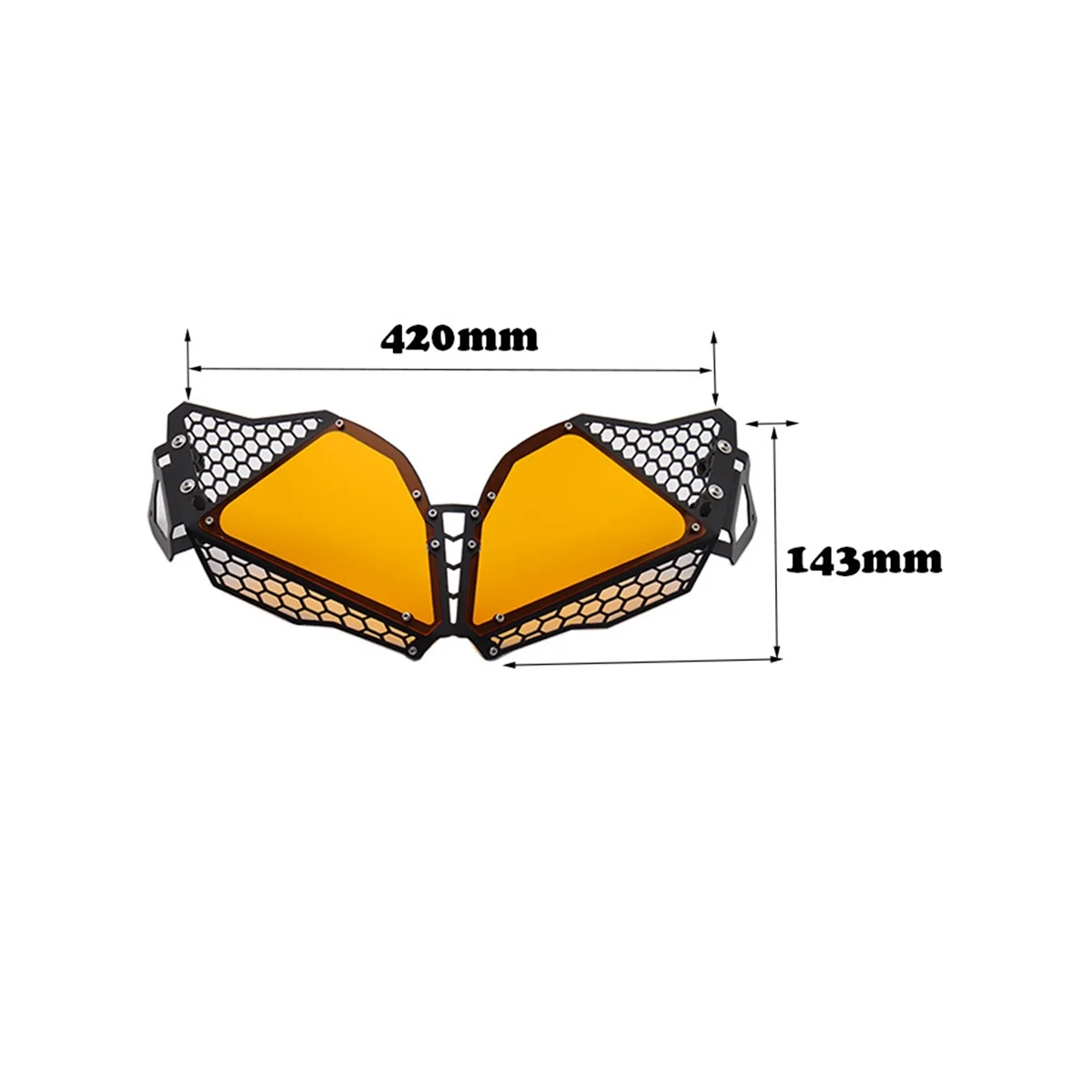 Подходит для мотоцикла DL650 12-16 с ЧПУ Модифицированная решетка радиатора, крышка фары, накладка оранжевого цвета - 1