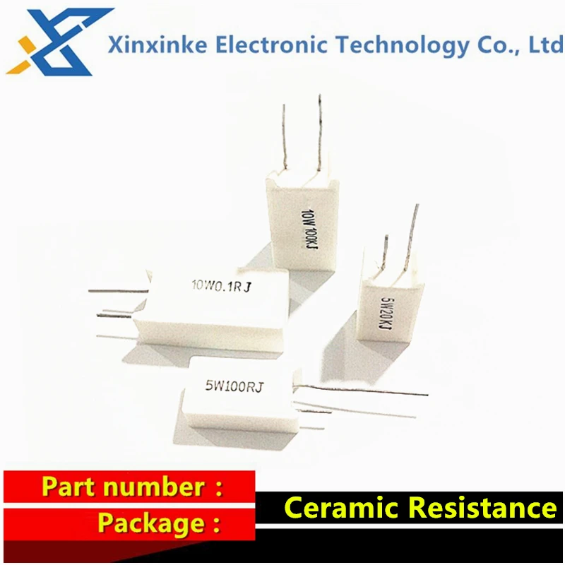 5ШТ 10 Вт Керамический Резистор 5% Вертикальное Сопротивление Цемента 10W150R 0,1R 0,2R 0,22R 0,33R 0,5 Ом 1K 2K 3K 20K 1R 2R 10R 100R 300R - 2