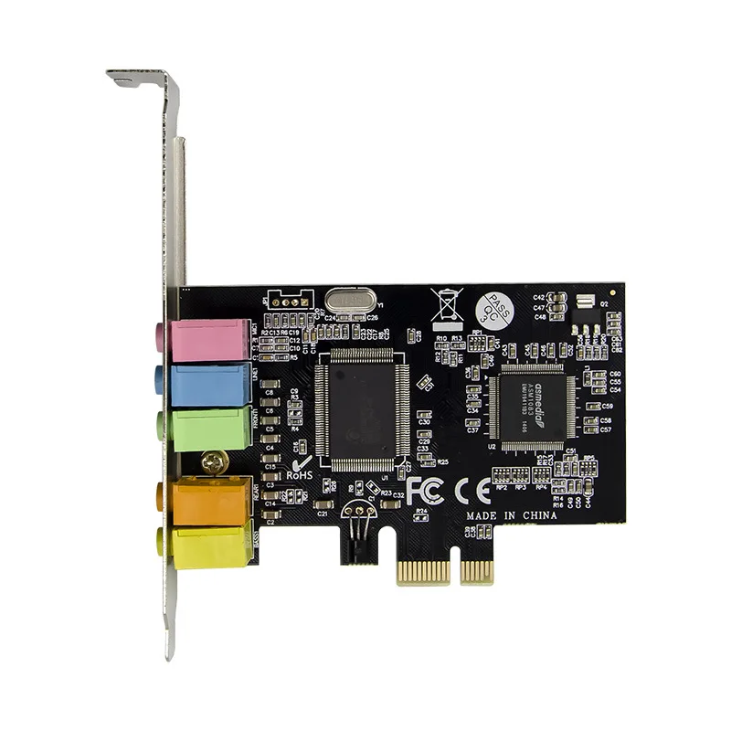 CMI8738 5.1 / 6CH PCI-E X1 3D стереоэффект объемного звучания Аудио и видео Звуковая карта для домашних развлечений CMI8738 - 2