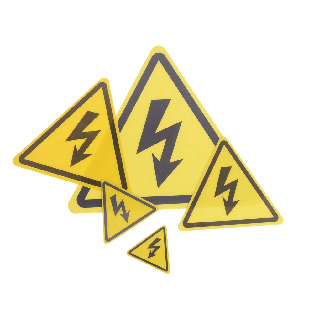 2ШТ Высококачественная Опасность Высоковольтное Электрическое Предупреждение Этикетка Безопасности Знак Термоаппликации Наклейка Новая  - 2