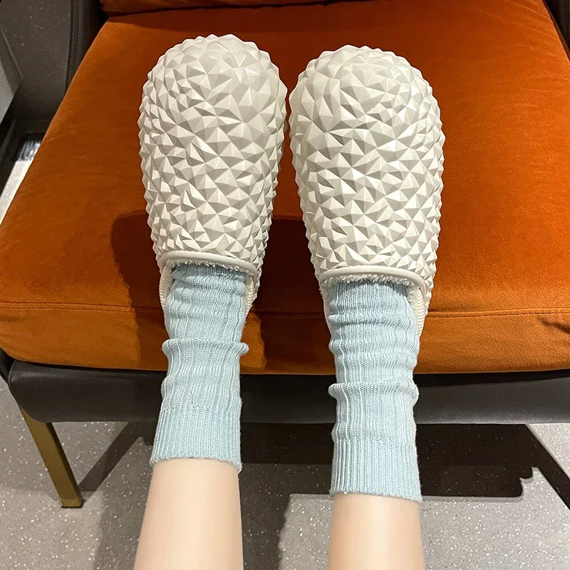 Новые зимние женские тапочки с бархатом для сохранения тепла, хлопчатобумажные тапочки Durian, милая повседневная модная верхняя одежда, теплая хлопчатобумажная обувь - 2