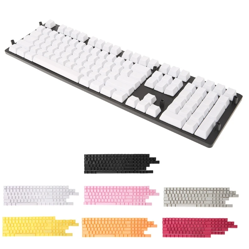 Колпачки для ключей OEM 104 ANSI с толстой заглушкой из PBT для переключателей Cherry MX Механическая игровая клавиатура для колпачка для клавиш - 2