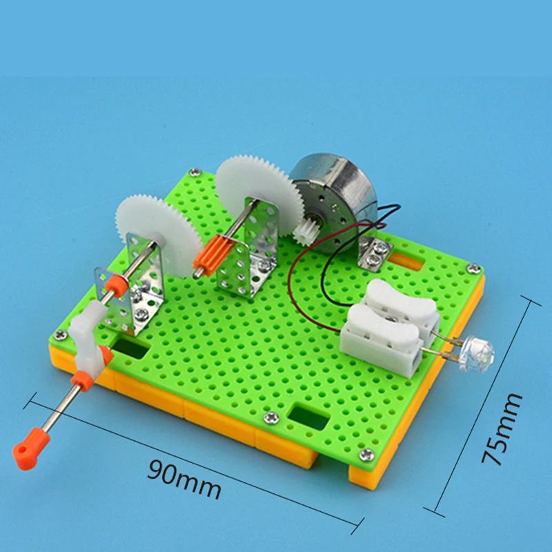 Сделай САМ забавную физическую модель генератора с рукояткой Игрушки для научных экспериментов Учебное Оборудование и расходные материалы - 2