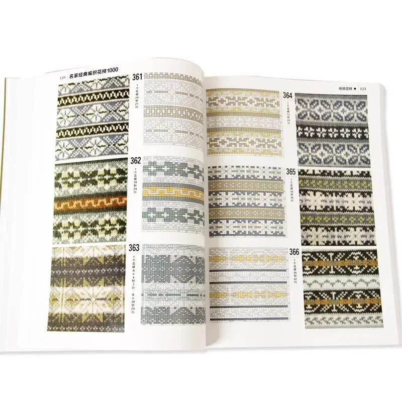 Дизайн одежды и рукоделие Классический узор для вязания спицами 1000 свитеров, узор для вязания спицами, книга узоров ручной работы, шерсть, ручное вязание - 2