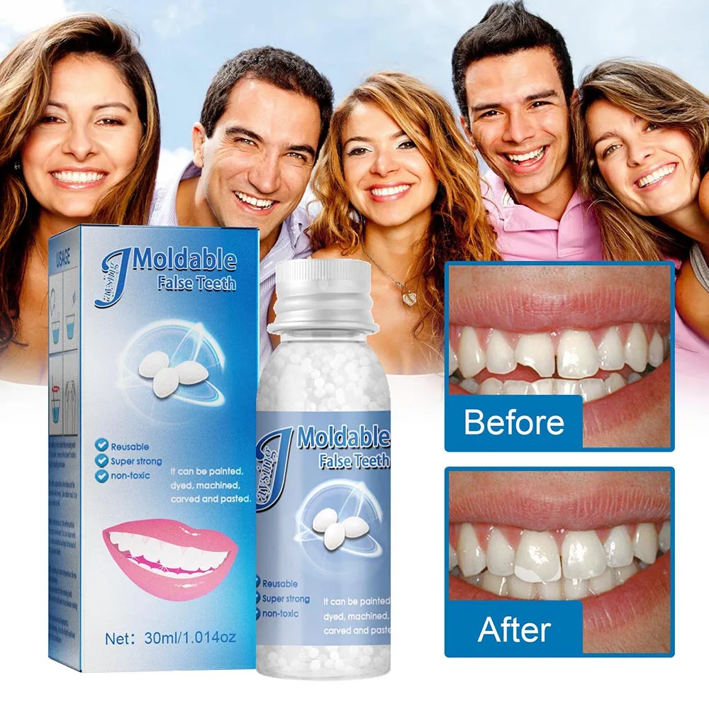 Набор для восстановления зубов Наборы для временной замены зубов для временного восстановления отсутствующих и сломанных зубов Сменные протезы - 2