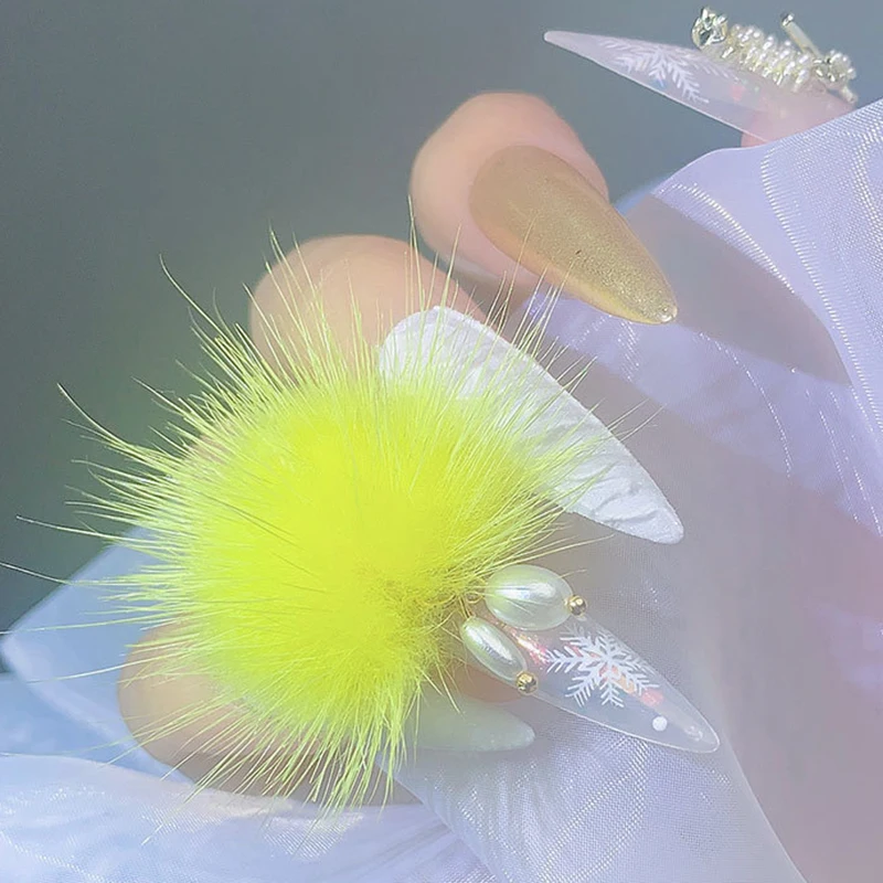 3D аксессуары для нейл-арта Мягкий шарик для волос Съемный магнит Модные украшения Дизайн маникюра Нейл-арта Цветное украшение из страз НОВОЕ - 2