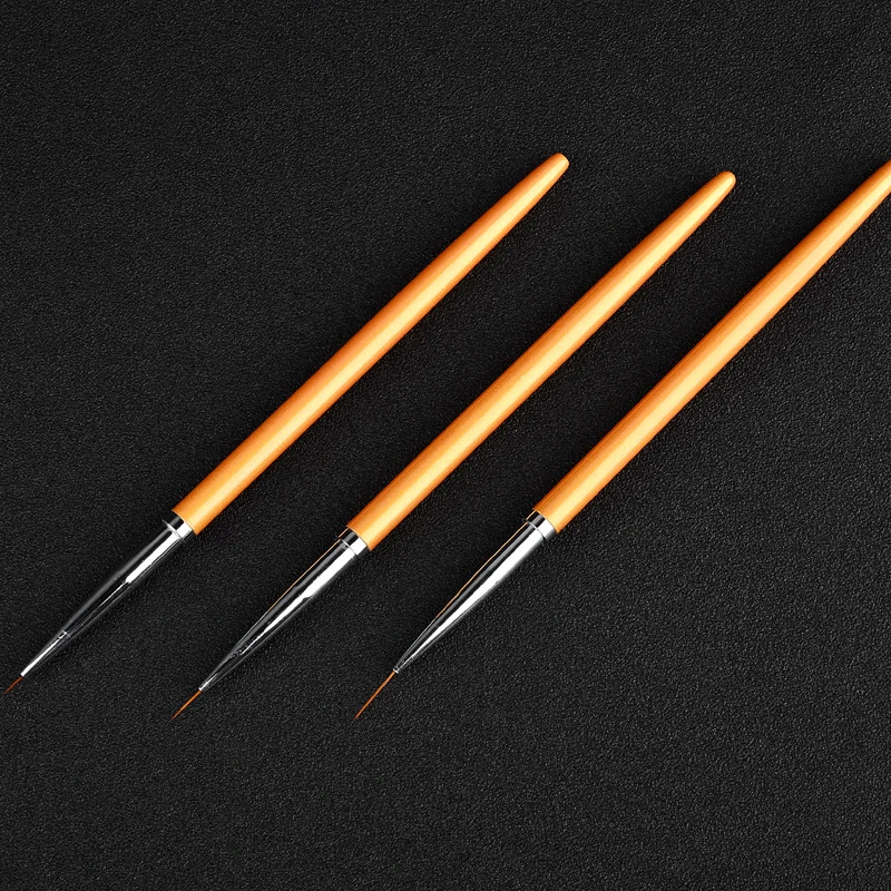 1 ~ 10ШТ Акриловая кисть для подводки ногтей в французскую полоску, 3D-наконечники для маникюра, Ультратонкая ручка для рисования линий, УФ-гелевые кисти, Инструменты для рисования - 2