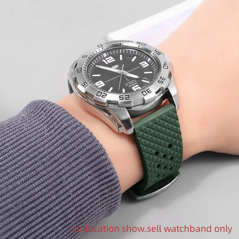 Быстроразъемный ремешок для часов из тропического фторкаучука Timex MIDO fossil Tissot longines Smart watch strap Устьичный ремешок 20мм 22мм - 2