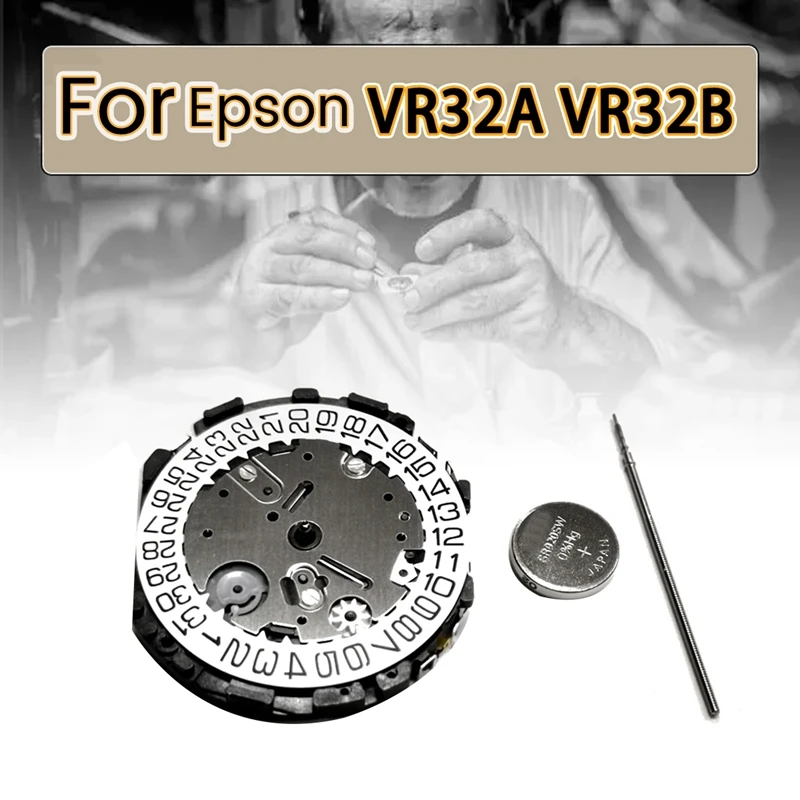 Кварцевый механизм с одним календарем, механизм высокой точности, сменные наручные электронные часы VR32A VR32B, запасные части для ремонта наручных часов - 2