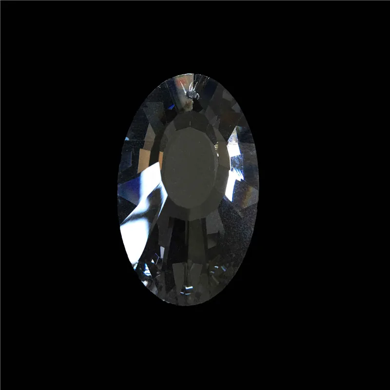 прозрачное овальное кольцо в форме хрустального стекла диаметром 38 мм-76 мм, подвесная осветительная призма в виде капли - 2