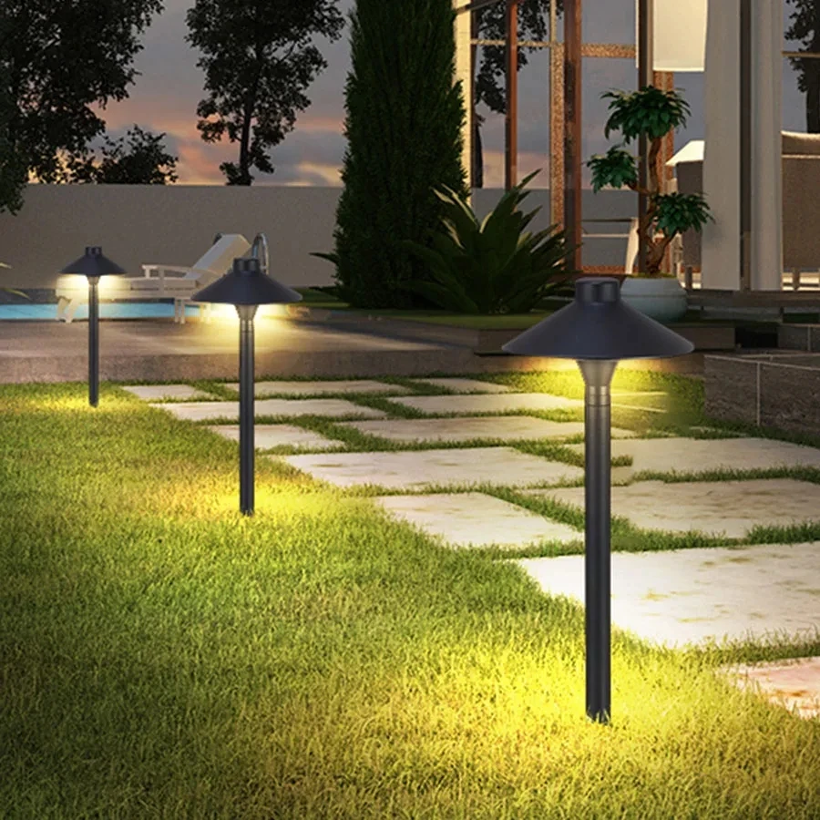 Современный светодиодный газон свет открытый водонепроницаемый освещения алюминиевый Вилла двор пейзаж свет сад парк путь фонари - 2
