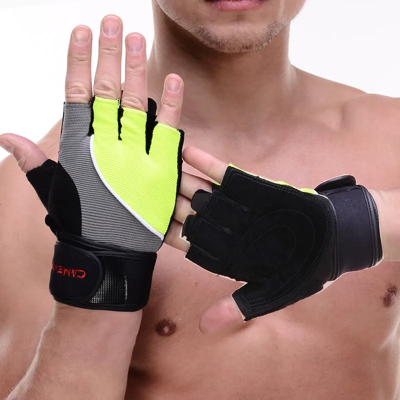 Перчатки для тренажерного зала CAMEWIN для поднятия тяжестей, обертывание запястья, спортивные упражнения, фитнес - 2