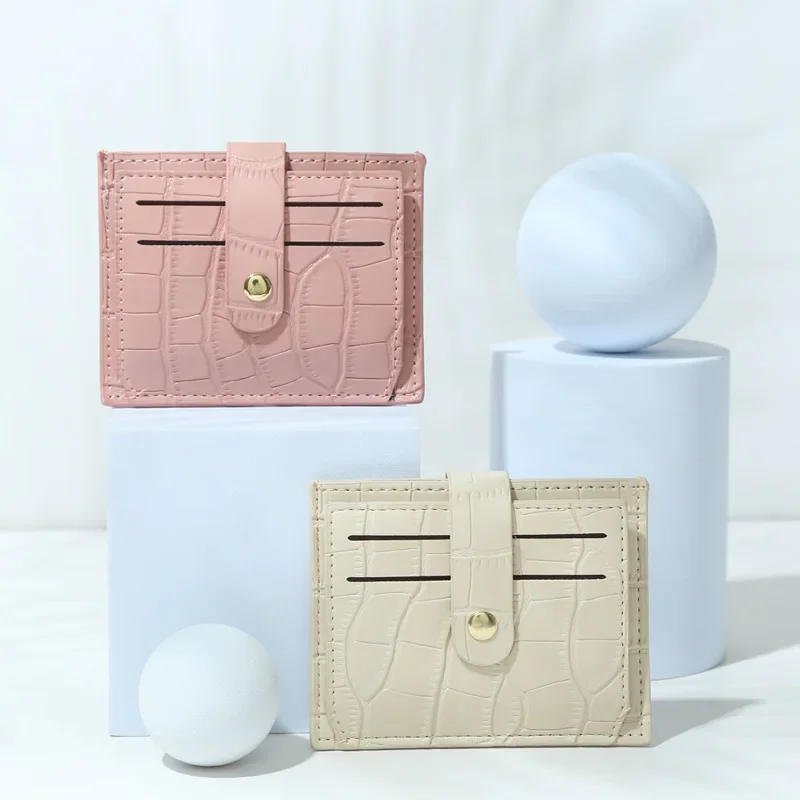 Новый дизайн ниши, сумка для карт, кошелек для монет, женский кошелек с несколькими картами, ins, карамельный цвет, крокодиловое зерно, маленький свежий - 2