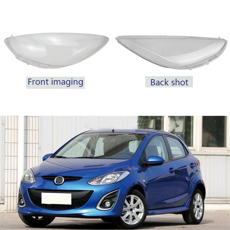 Корпус правой фары автомобиля Абажур Прозрачная крышка Стеклянная крышка объектива фары для Mazda 2 2007-2012 - 2