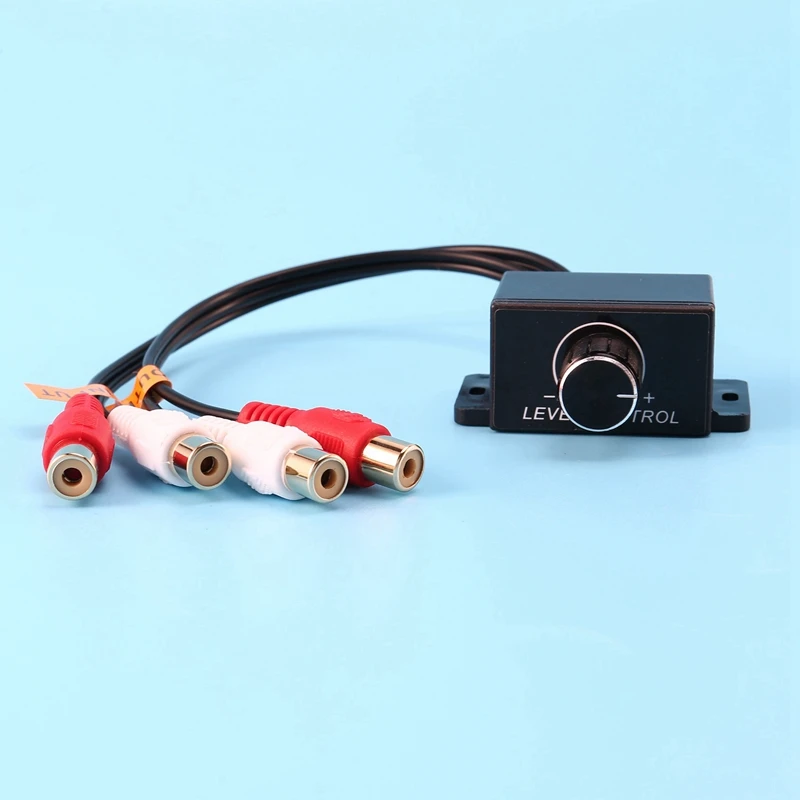 4X Автомобильный домашний аудиоусилитель Bass RCA Регулятор уровня усиления громкости LC-1 Черный - 3