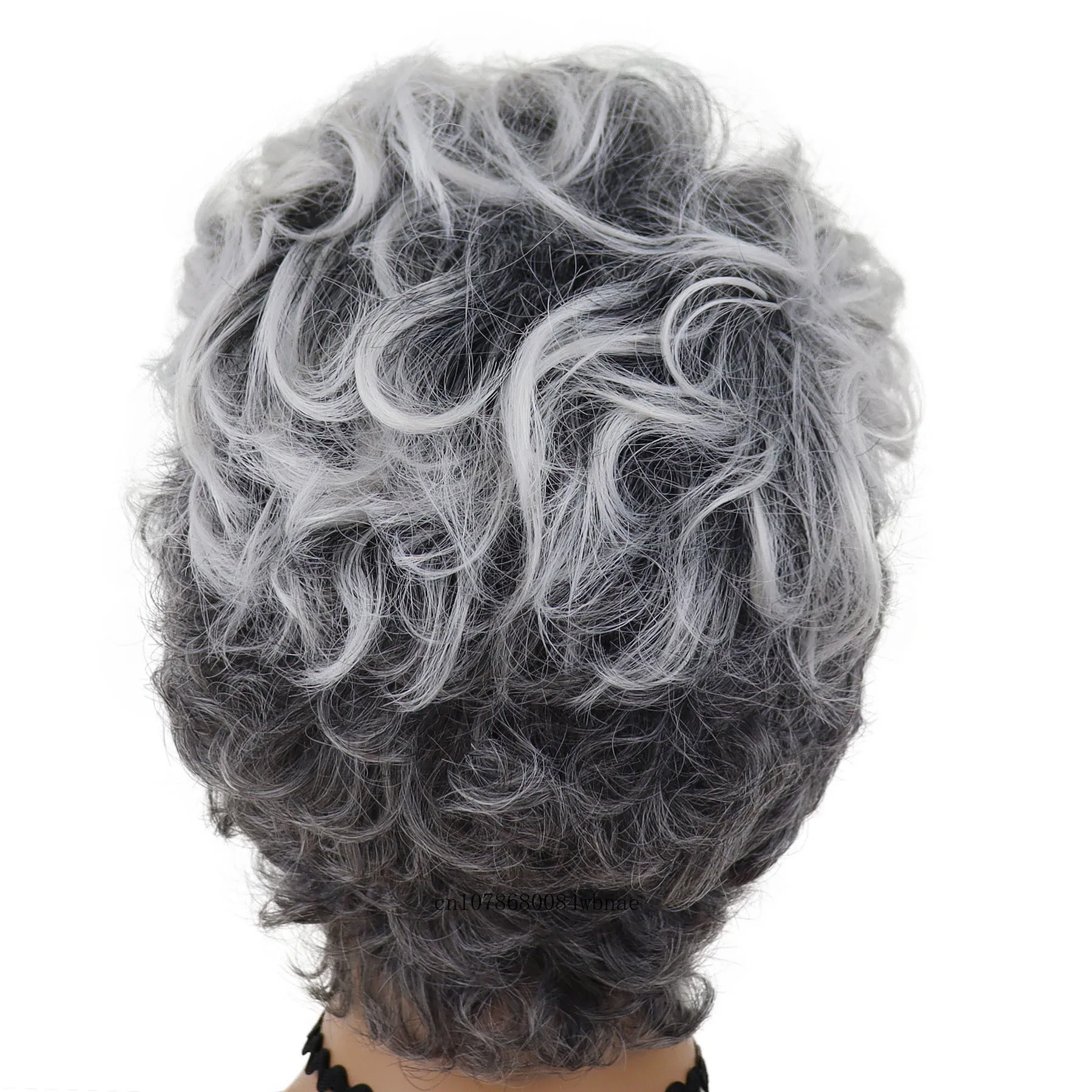Классическая прическа Пикси Из синтетических волос, короткий седой парик с челкой, пушистые многослойные парики для женщин из термостойкого волокна для ежедневного использования - 3