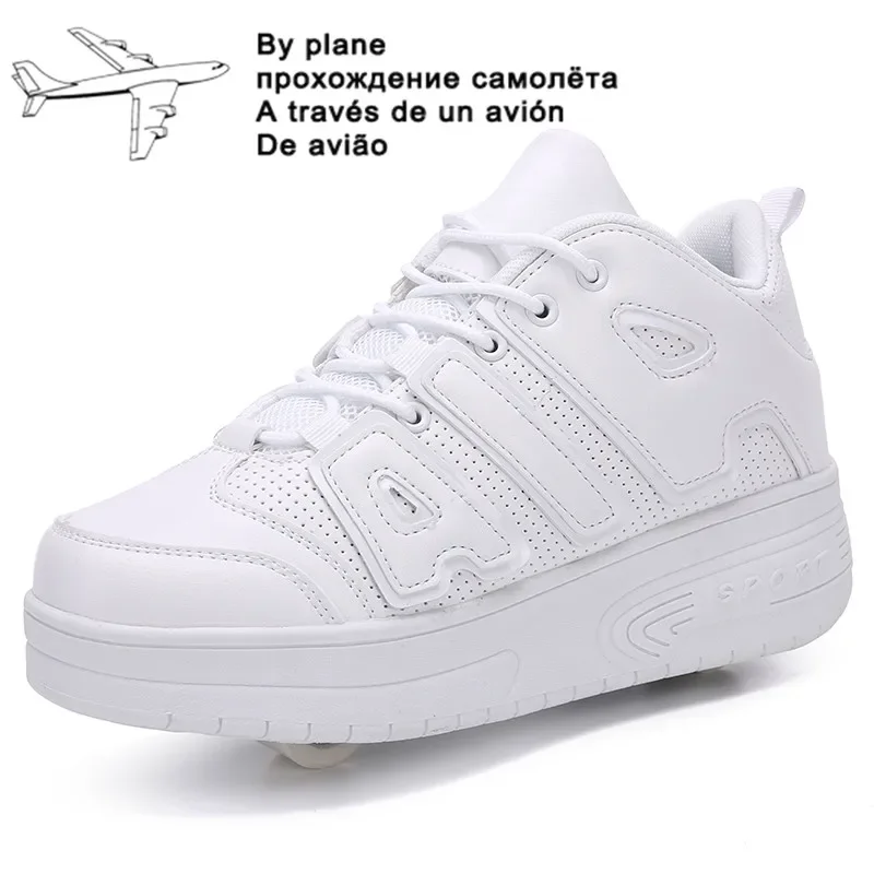 31-42 евро Детская обувь для роликовых коньков для юниоров, детские розовые кроссовки с двумя колесами для мальчиков и девочек 2021 года, обувь для взрослых, повседневная обувь для мальчиков - 3