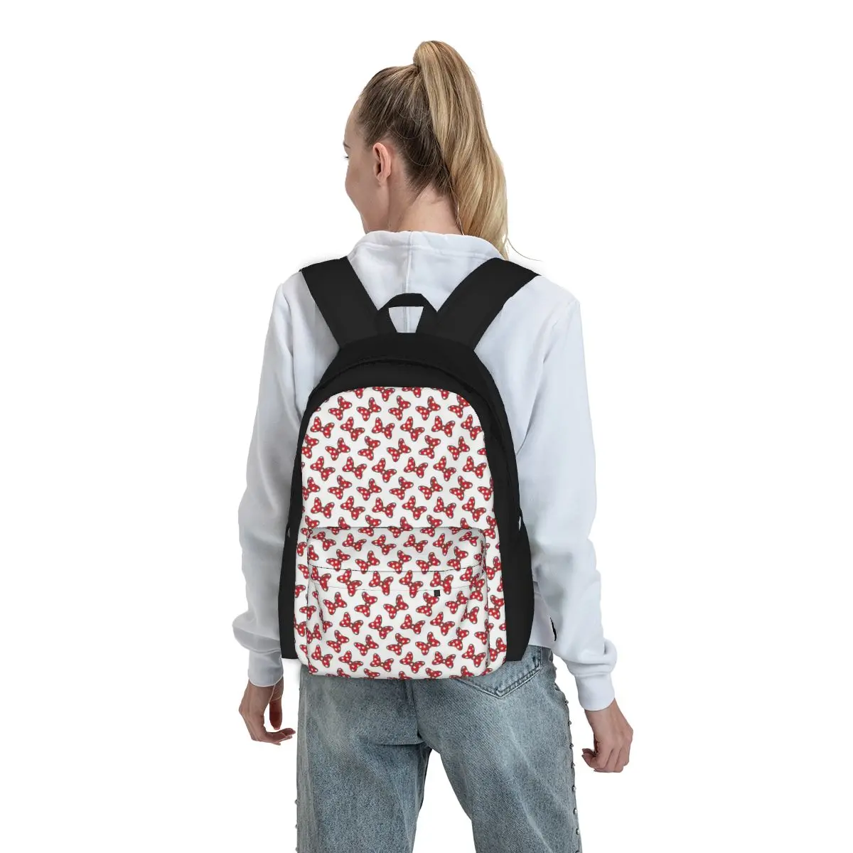 Женский рюкзак Disney с Минни Маус и Микки, школьная сумка Mochila, мультяшный компьютерный рюкзак для мальчиков и девочек, сумка через плечо - 3