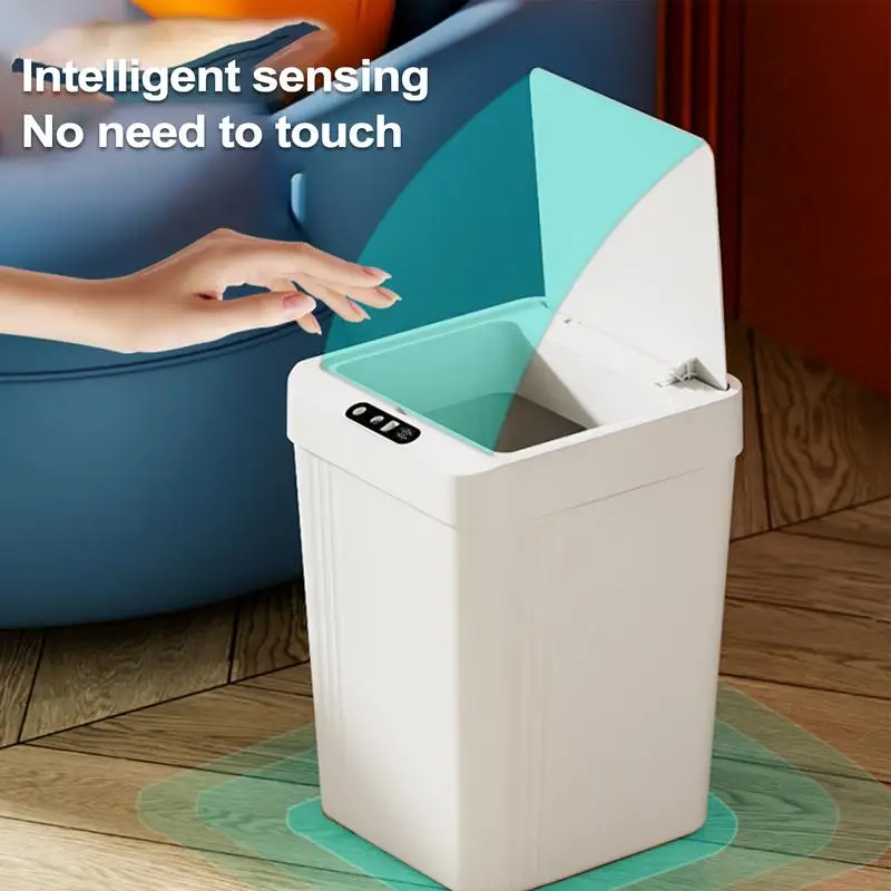 Бесконтактный контейнер для мусора, водонепроницаемый Автоматический Датчик движения, мусорное ведро, кухонные Принадлежности, корзина для мусора в ванной комнате - 3