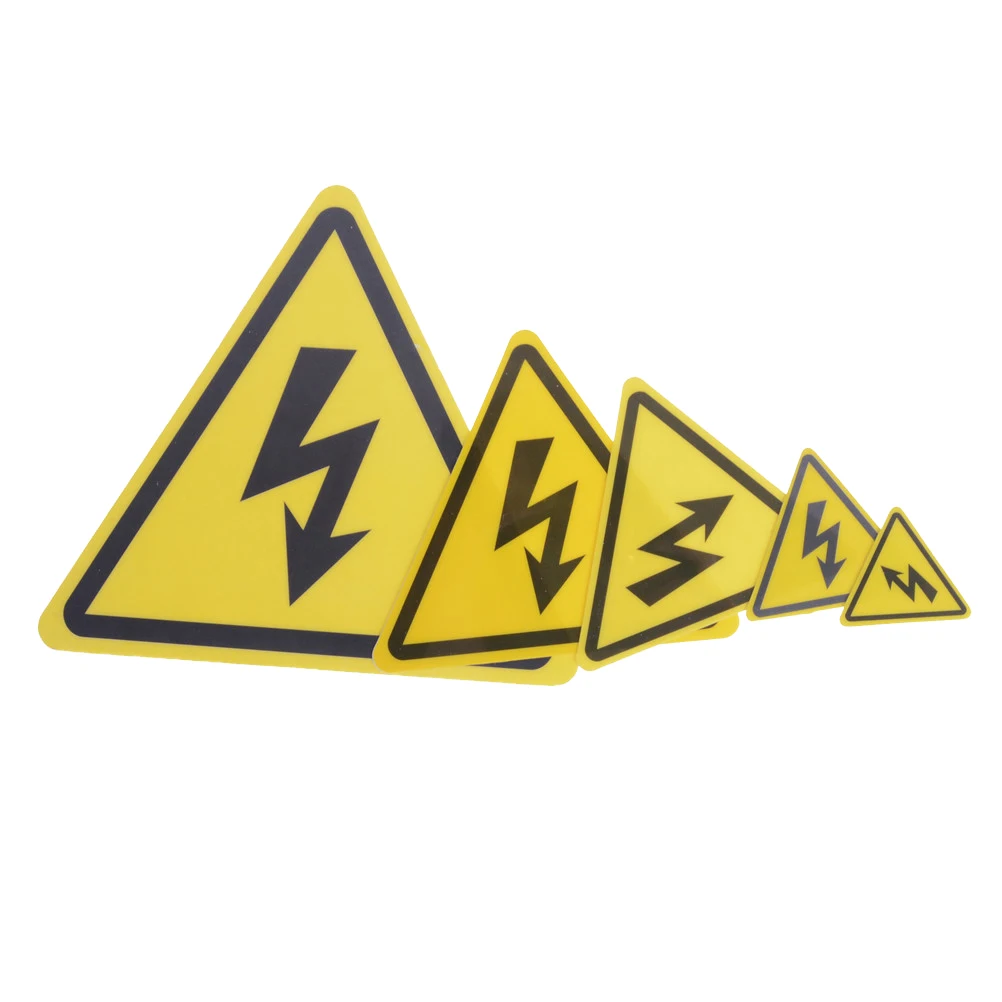 2ШТ Высококачественная Опасность Высоковольтное Электрическое Предупреждение Этикетка Безопасности Знак Термоаппликации Наклейка Новая  - 3