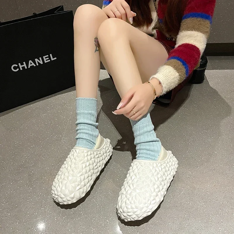 Новые зимние женские тапочки с бархатом для сохранения тепла, хлопчатобумажные тапочки Durian, милая повседневная модная верхняя одежда, теплая хлопчатобумажная обувь - 3