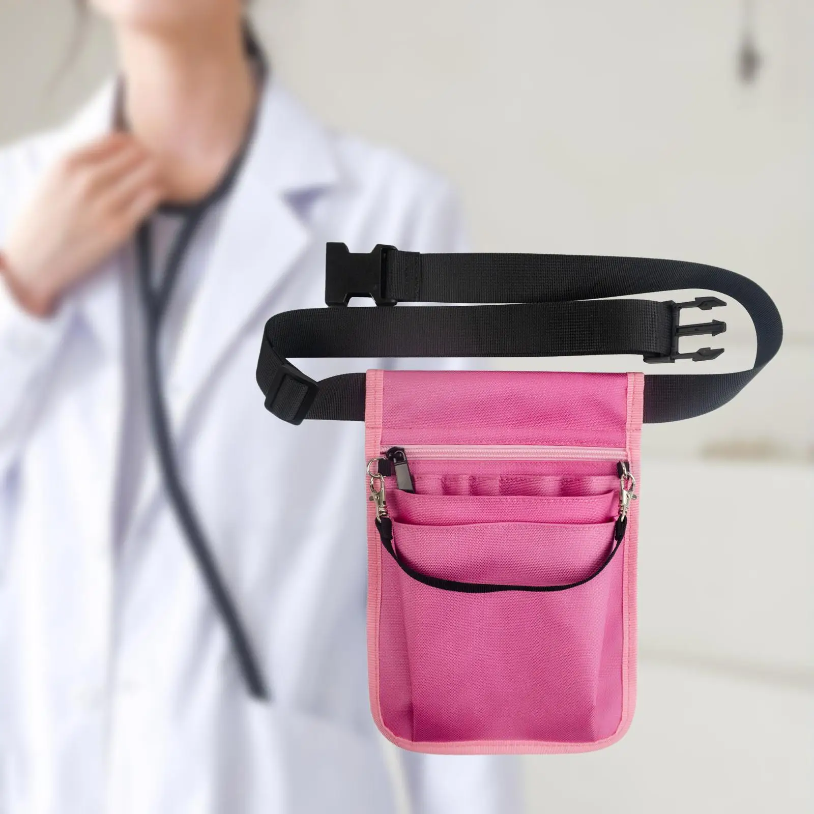 Пояс-органайзер для медсестры, фартук, набедренная сумка, практичный пояс для кормления, нейлоновая сумка для хранения, регулируемый ремень, поясная сумка для женщин - 3