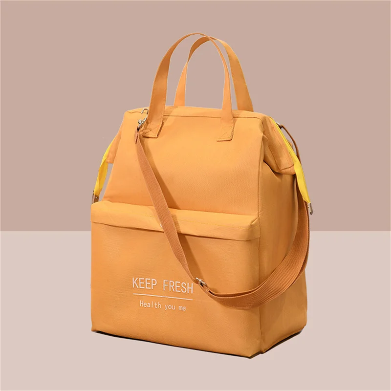 Женская сумка для ланча, новая водонепроницаемая изолированная сумка через плечо, модная коробка для ланча, переносная сумка-холодильник для пикника. - 3