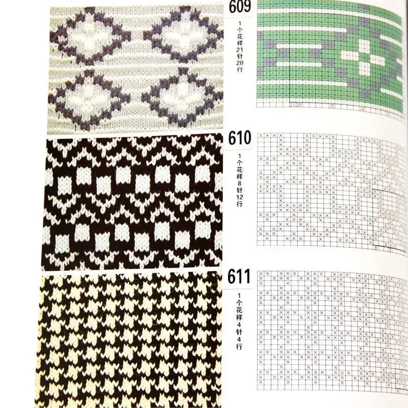 Дизайн одежды и рукоделие Классический узор для вязания спицами 1000 свитеров, узор для вязания спицами, книга узоров ручной работы, шерсть, ручное вязание - 3