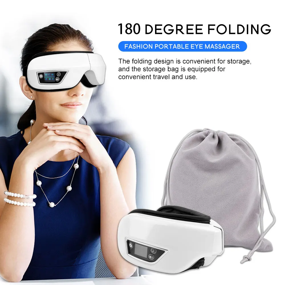 Массажер Для глаз 6D Smart Airbag Вибрация Инструмент Для Ухода За Глазами Нагревание Bluetooth Музыка Снимает Усталость И Темные Круги Маска Для Сна - 3