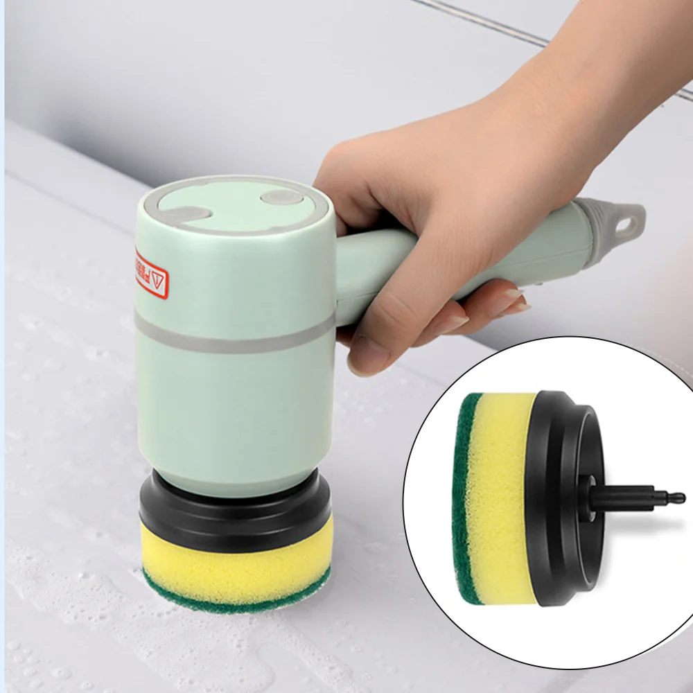 Электрическая щетка для чистки, многофункциональная бытовая щетка для мытья посуды, перезаряжаемый электрический скруббер для окон, Кухня, Ванная комната - 3