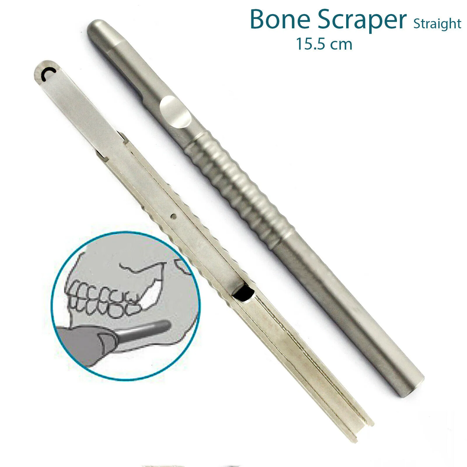 1 шт Инструмент для скребка для костей зубных имплантатов Инструмент из нержавеющей стали Хирургический Коллектор Прямой - 3