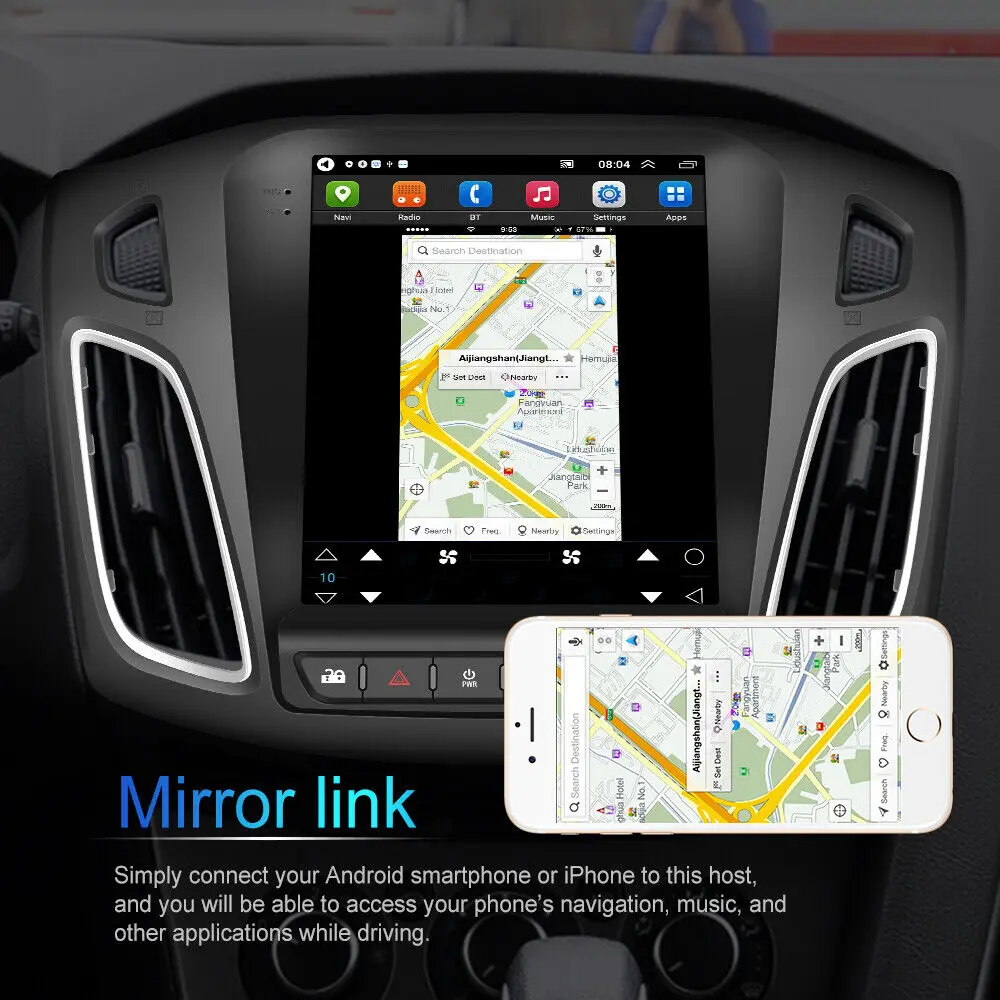 Автомобильный Радиоприемник Мультимедийный Android 12 Плеер Для Ford Focus 3 Mk3 2011-2019 Для Tesla Style Screen Navigation 2 din GPS 2din Video 4G - 3