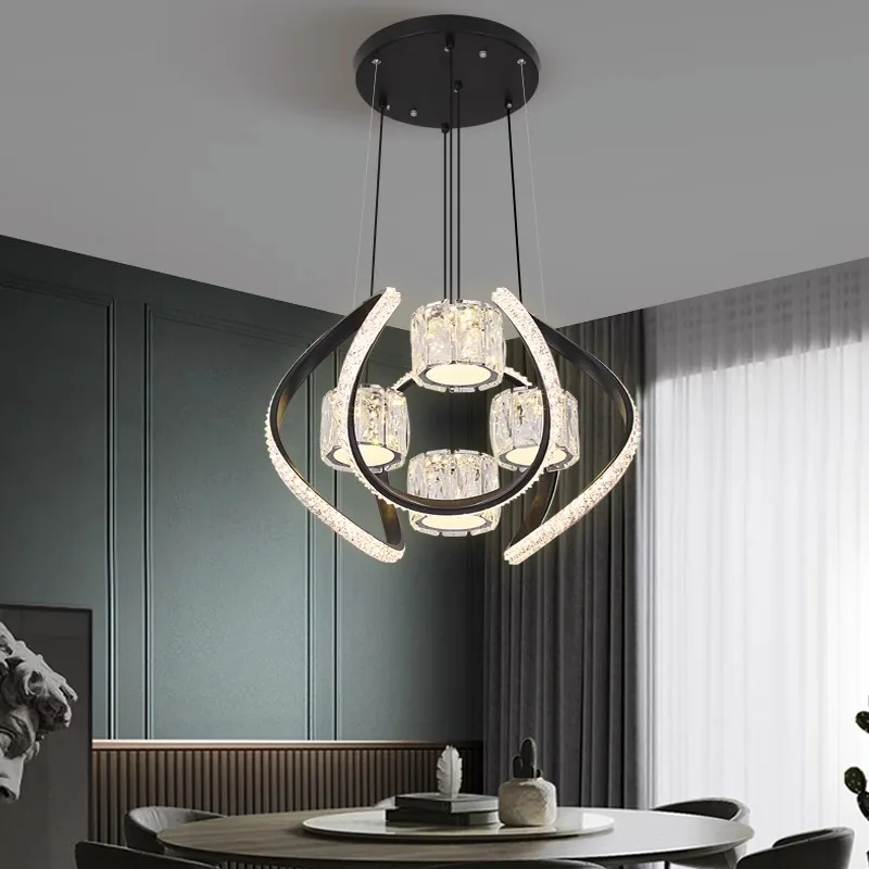 Современный декор, люстра, подвесной светильник в столовой, освещение в помещении, потолочный светильник, подвесной светильник, светильники для гостиной - 3