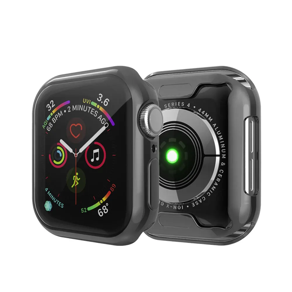 Мягкий чехол из ТПУ для Apple Watch 4 40 мм 44 мм, силиконовый чехол для Apple Watch, чехол для полной защиты ремешка для часов iWatch серии 4 - 3