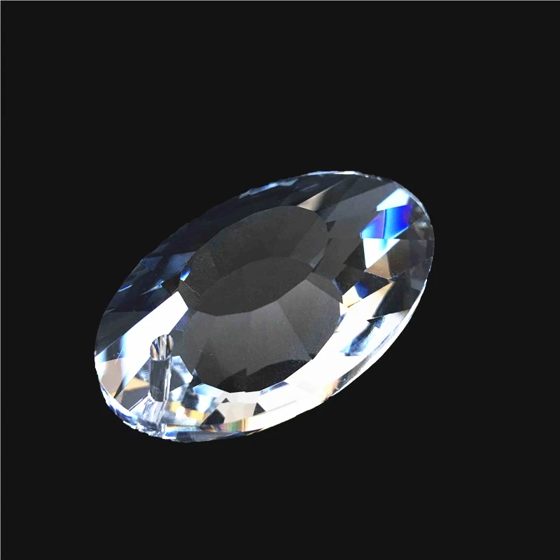 прозрачное овальное кольцо в форме хрустального стекла диаметром 38 мм-76 мм, подвесная осветительная призма в виде капли - 3