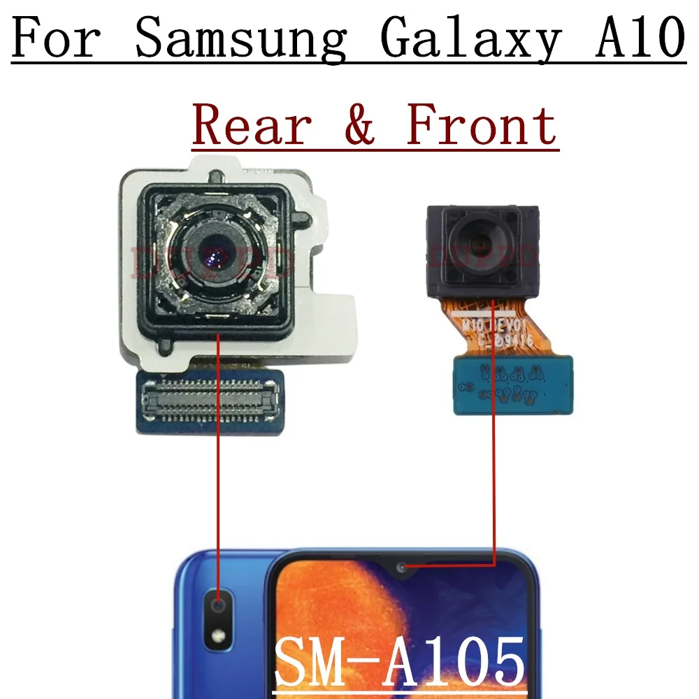 Оригинальная Фронтальная Камера Заднего Вида Для Samsung Galaxy A10 A105F A105N A105M A105G Селфи Фронтальная Широкая Задняя Основная Камера Модуль Flex Запасной - 3