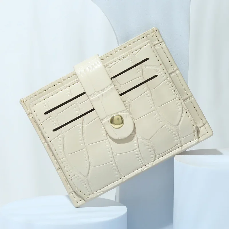Новый дизайн ниши, сумка для карт, кошелек для монет, женский кошелек с несколькими картами, ins, карамельный цвет, крокодиловое зерно, маленький свежий - 3