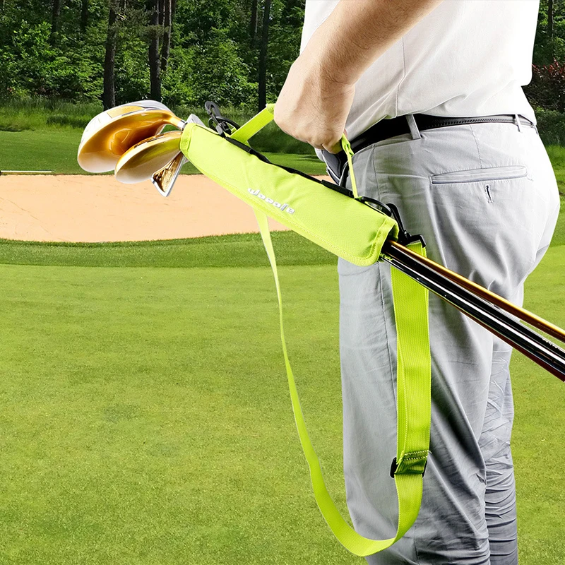 1 шт. Легкая нейлоновая сумка для клюшки для гольфа, портативная сумка для тренировок по гольфу с регулируемыми плечевыми ремнями, сумка для тренировочного рейнджа - 3
