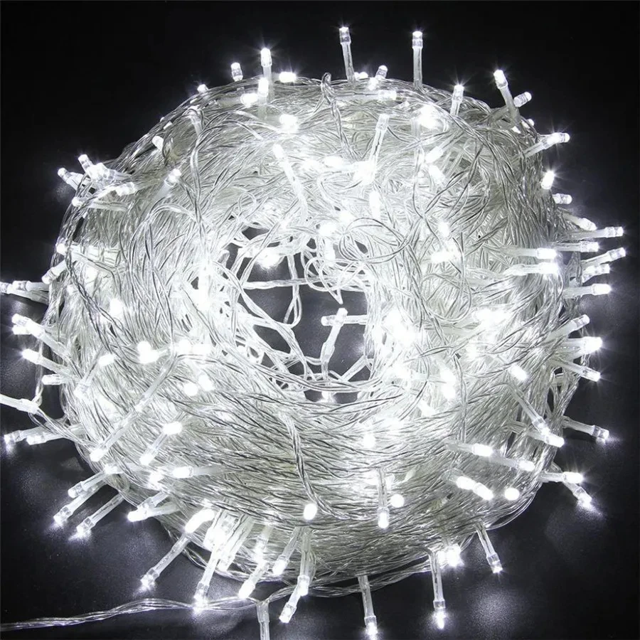 AC220V Fairy LED String Light Наружная водонепроницаемая праздничная гирлянда для рождественской свадьбы 50 м/400 100 М/600 светодиодов - 3