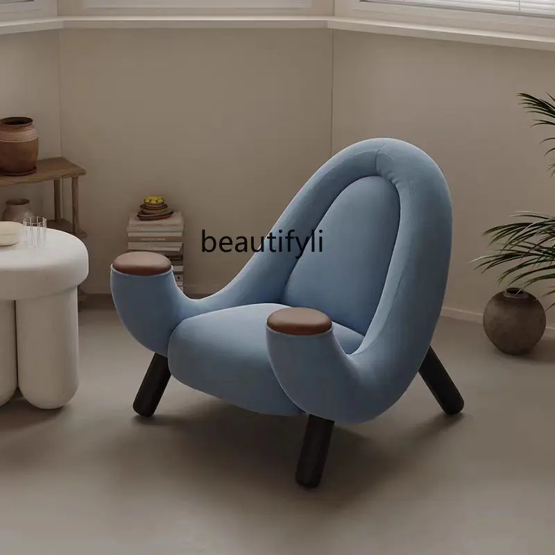 Итальянское Минималистское Кресло Для Отдыха Дизайнер Креативной Странной Формы Балкон Маленькая Квартира Кресло мебель для спальни - 4